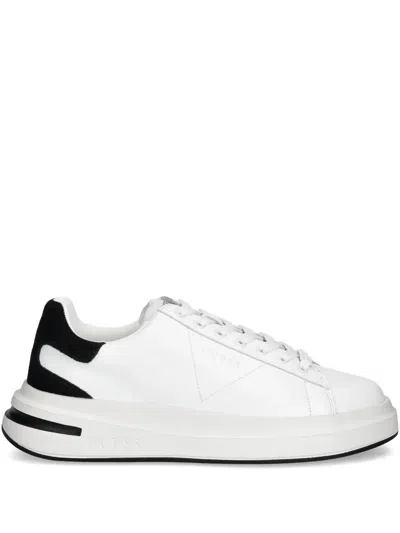Guess Usa Lace-up Panelled Sneakers In White