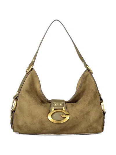 Guess Usa Large Camden Suede-effect Shoulder Bag In Black