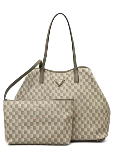 Guess Usa Large G Wave Tote Bag In Green