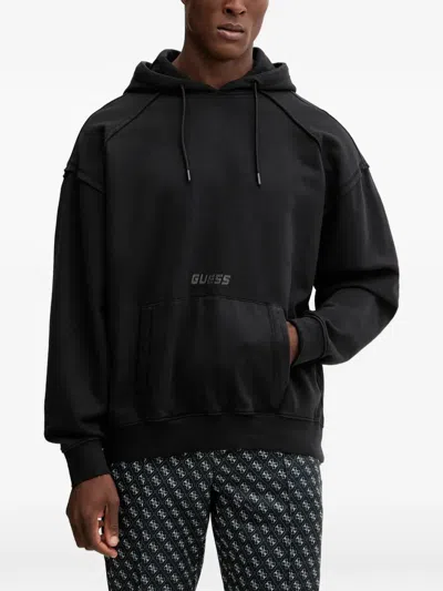 Guess Usa Lasi Hoodie Mit Logo-print In Black