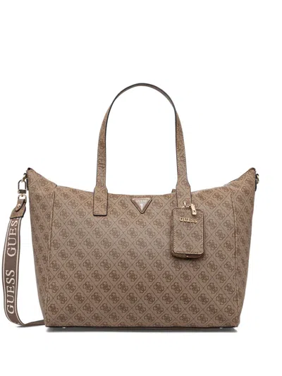 Guess Usa Latona Removable-strap Tote Bag In Brown