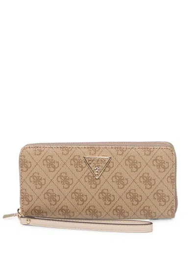Guess Usa Laurel 4g Monogram-print Logo-plaque Wallet In Pattern