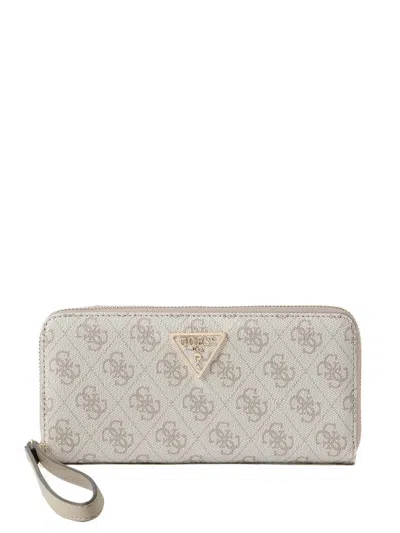 Guess Usa Laurel Monogram Wallet In Neutral