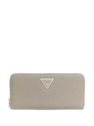 Guess Usa Laurel Triangle-logo Wallet In Gray