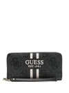 Guess Usa Laurel Zip-around Large Wallet In Black