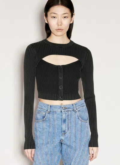 Guess Usa Layered Long Sleeve Top In Black