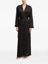 Guess Usa Lea Embellished-detail Bathrobe In Black