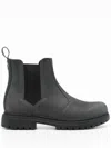 Guess Usa Leather Ankle Boots In Grey