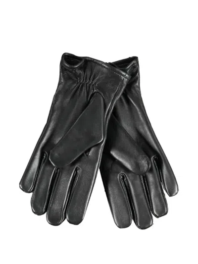 Guess Usa Leather Gloves In Black
