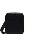 Guess Usa Leather Messenger Bag In 黑色