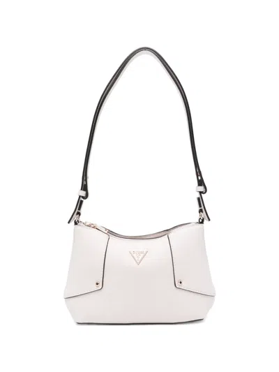 Guess Usa Leather Shoulder Bag In White