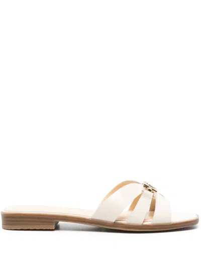 Guess Usa Leather Slides In Neutrals
