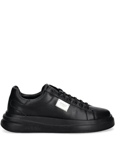 Guess Usa Leather Sneakers In Black