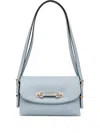 Guess Usa Lefia Flap-front Buckle Shoulder Bag In Blue