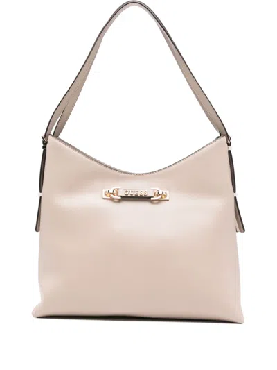 Guess Usa Lefia Hobo Shoulder Bag In Neutral