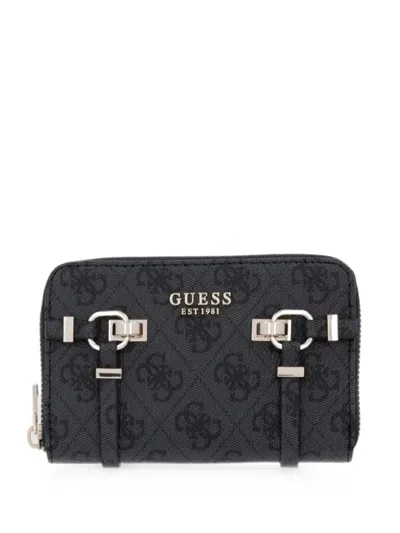 Guess Usa Leona 4g Buckled Wallet In Gray
