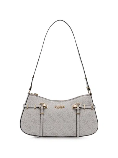 Guess Usa Logo-print Buckle-detail Tote Bag In Gray