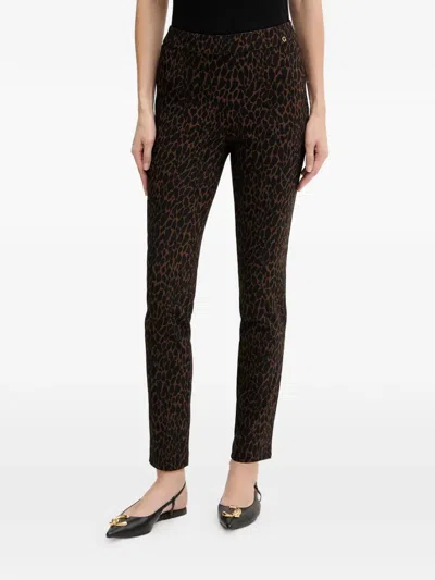 Guess Usa Leopard-pattern Trousers In Multi