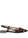 Guess Usa Leopard Print Buckle Ballet Flats In Multi