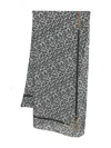 Guess Usa Leopard-print Chain-detail Scarf In Gray