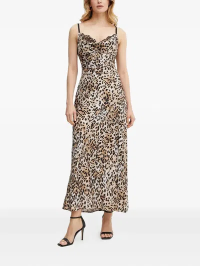 Guess Usa Leopard-print Maxi Dress In Neutral