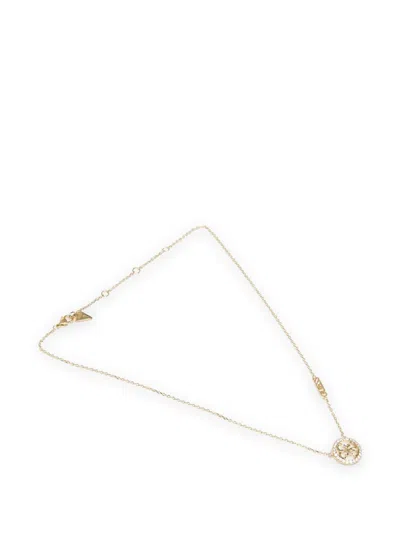 Guess Usa Life In 4g Crystal-embellished Necklace In Gold