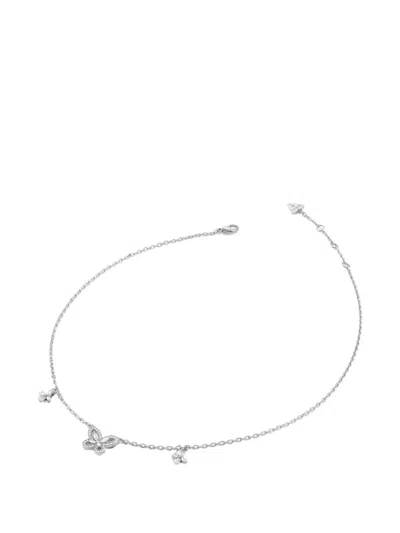 Guess Usa Lily Butterfly Necklace In Metallic