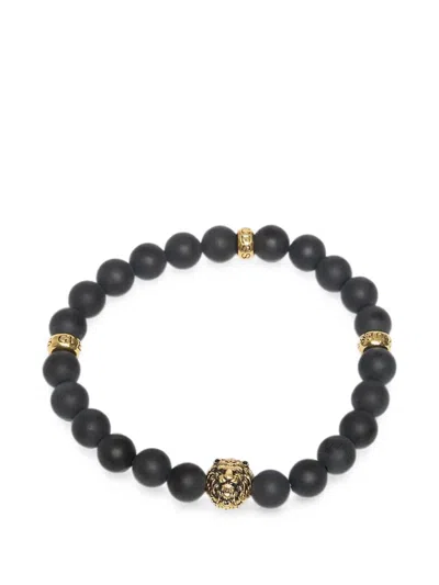 Guess Usa Lion King Beaded Bracelet In Black