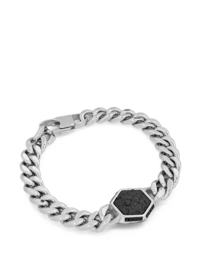 Guess Usa Lion King Curb-chain Bracelet In Purple