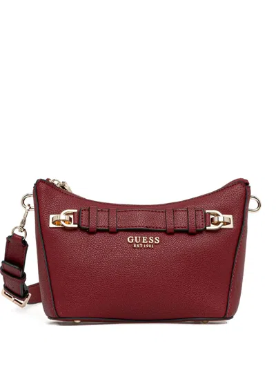 Guess Usa Logo-appliqué Shoulder Bag In Red