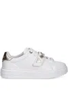 Guess Usa Logo-appliqué Sneakers In White