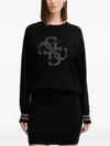 Guess Usa Logo-appliqué Sweater In Black