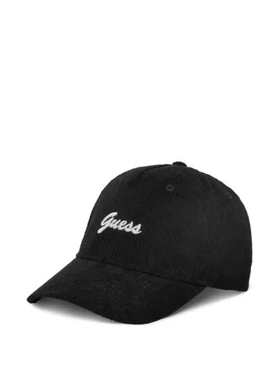 Guess Usa Logo Baseball Cap In Black