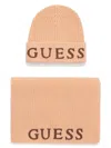 Guess Usa Logo Beanie In 橘色