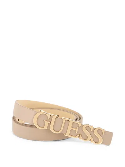 Guess Usa Logo Belt In Neutral