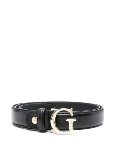 Guess Usa Logo-buckle Belt In Black