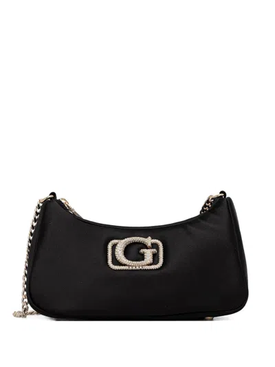 Guess Usa Logo Chain Tote Bag In Black