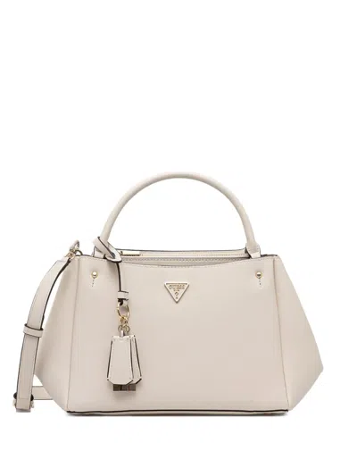 Guess Usa Logo Charm Tote Bag In Neutral