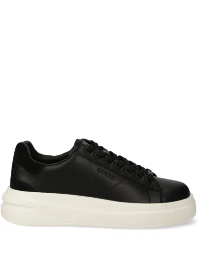 Guess Usa Logo-debossed Sneakers In Black