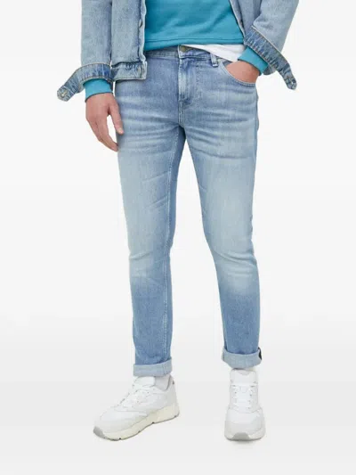 Guess Usa Logo-detail Jeans In Blue