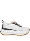 Guess Usa Logo-detail Mesh Sneakers In White