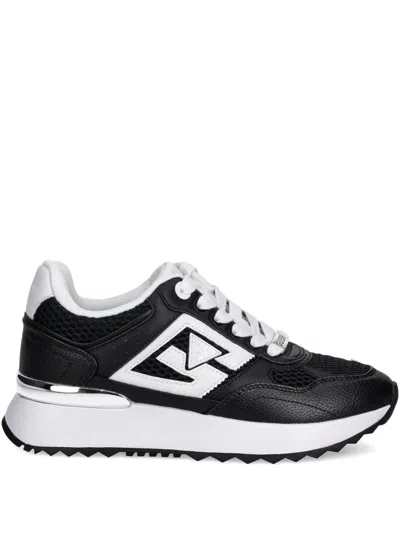 Guess Usa Logo Detail Sneakers In Black