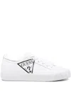 Guess Usa Logo-detail Sneakers In White