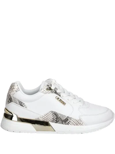 Guess Usa Logo-detail Sneakers In White