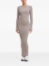 Guess Usa Logo-detal Maxi Dress In Neutral