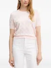 Guess Usa Logo-embellished Short-sleeves Top In Pink