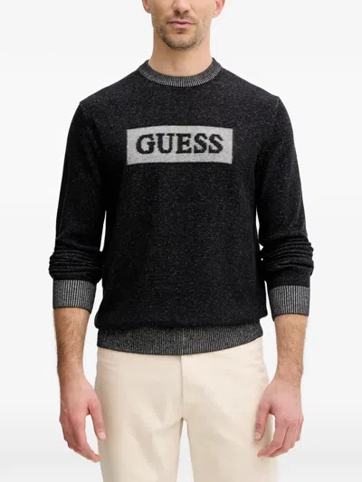 Guess Usa Logo-embellishment Sweater In Animal Print