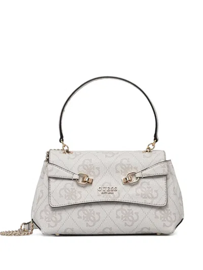 Guess Usa Logo-embossed Shoulder Bag In Neutral
