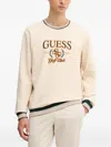 Guess Usa Logo-embroidered Sweatshirt In Neutral