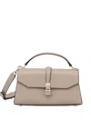 Guess Usa Logo-lettering Crossbody Bag In Neutral